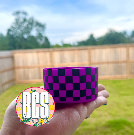 Purple Checkered Cup Boot