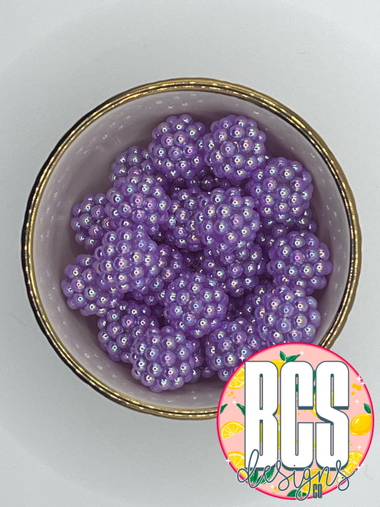 Lavender Pearl Rhinestone Beads 16mm (sold individually)
