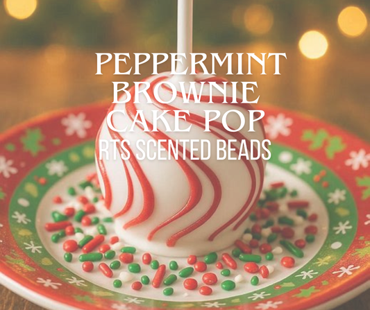 RTS Peppermint Brownie Cake Pop Scented Beads