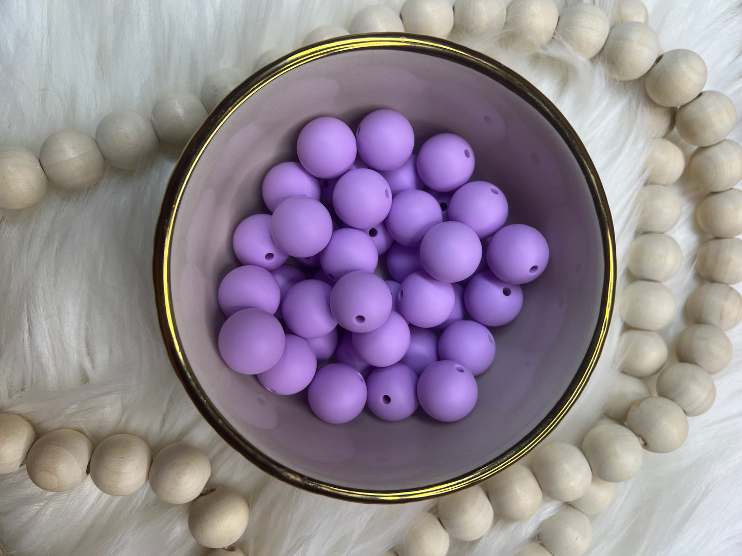 Lavender Fields 15mm Silicone bead