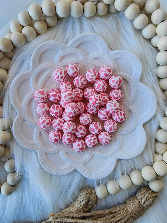 Strawberry Milk 15mm Silicone bead