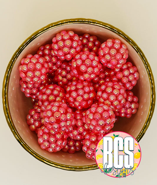 Rose Pearl Rhinestone Beads 16mm (sold individually)