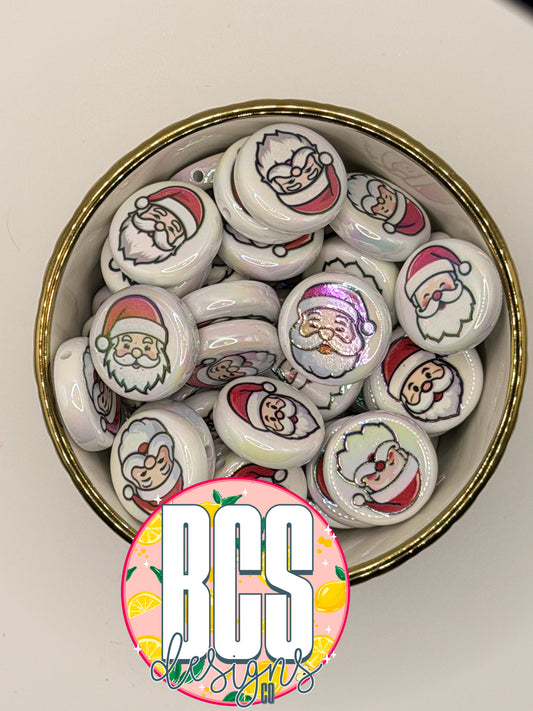 Santa AB Acrylic Bead (Sold Individually)