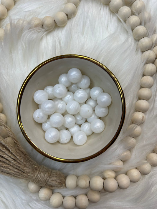 Pearl 15mm Silicone bead