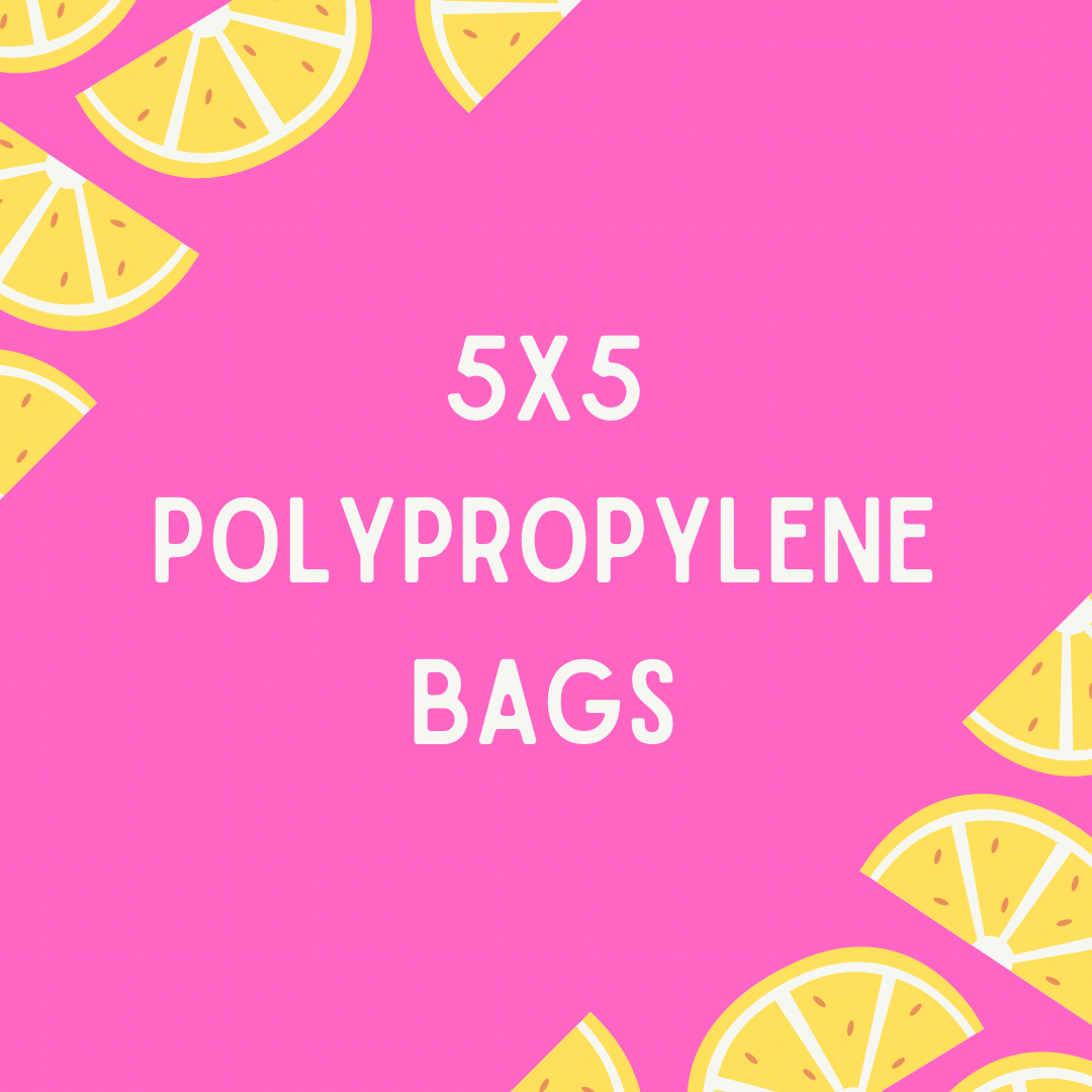 5x5 Polypropylene Bags- 100 count