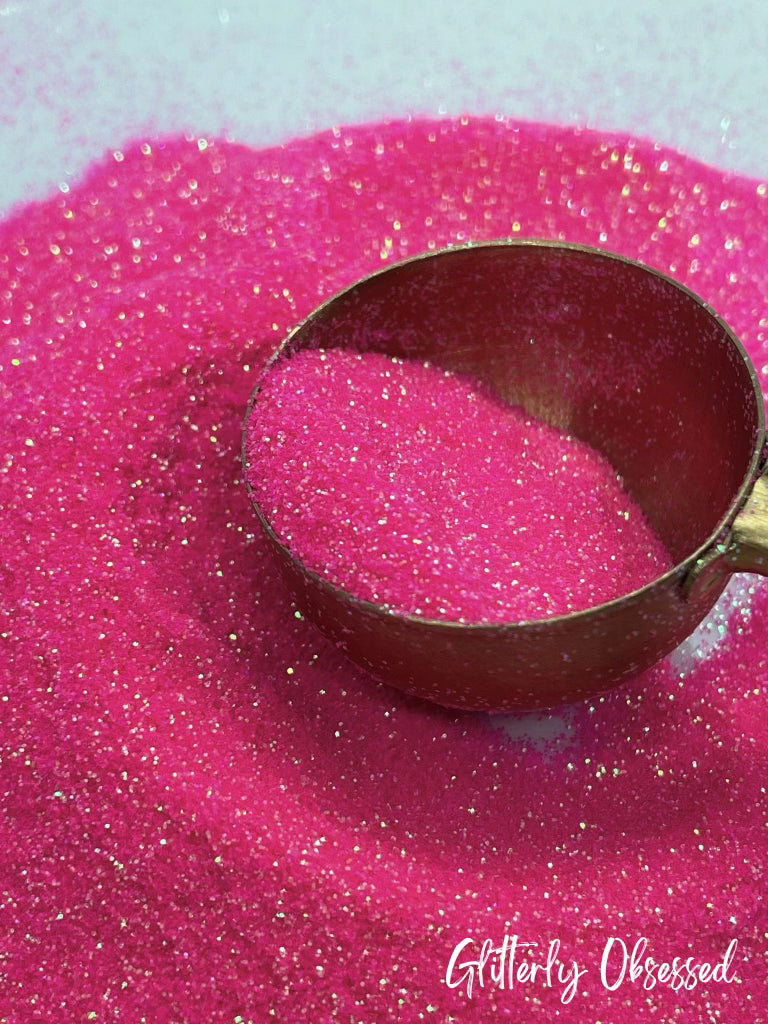 Flamingo pink ultra fine glitter