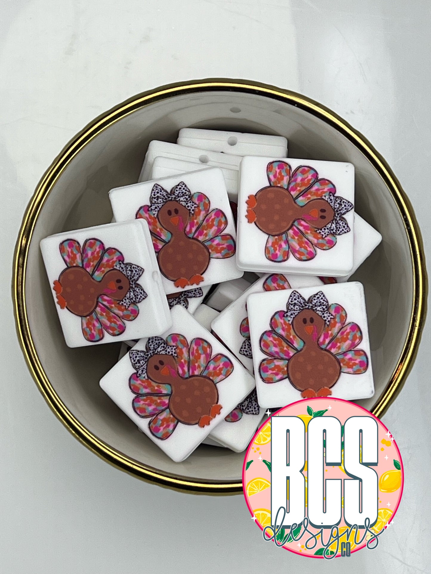 Colorful Turkey Focal Bead BCS EXCLUSIVE