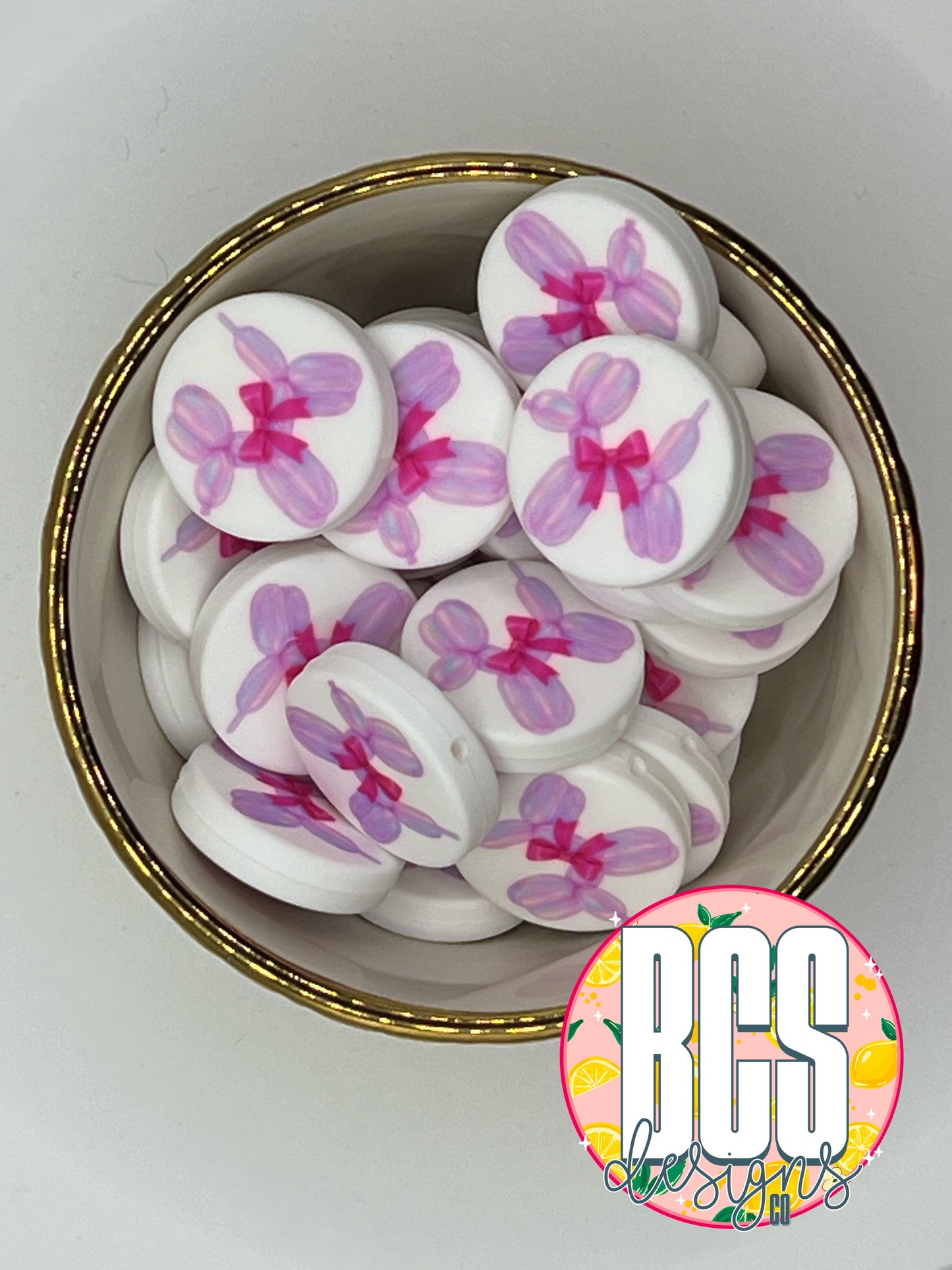 Lavender Balloon Dog Focal Bead