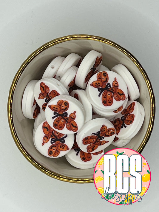 Jack-O-Lantern Balloon Dog Focal Bead