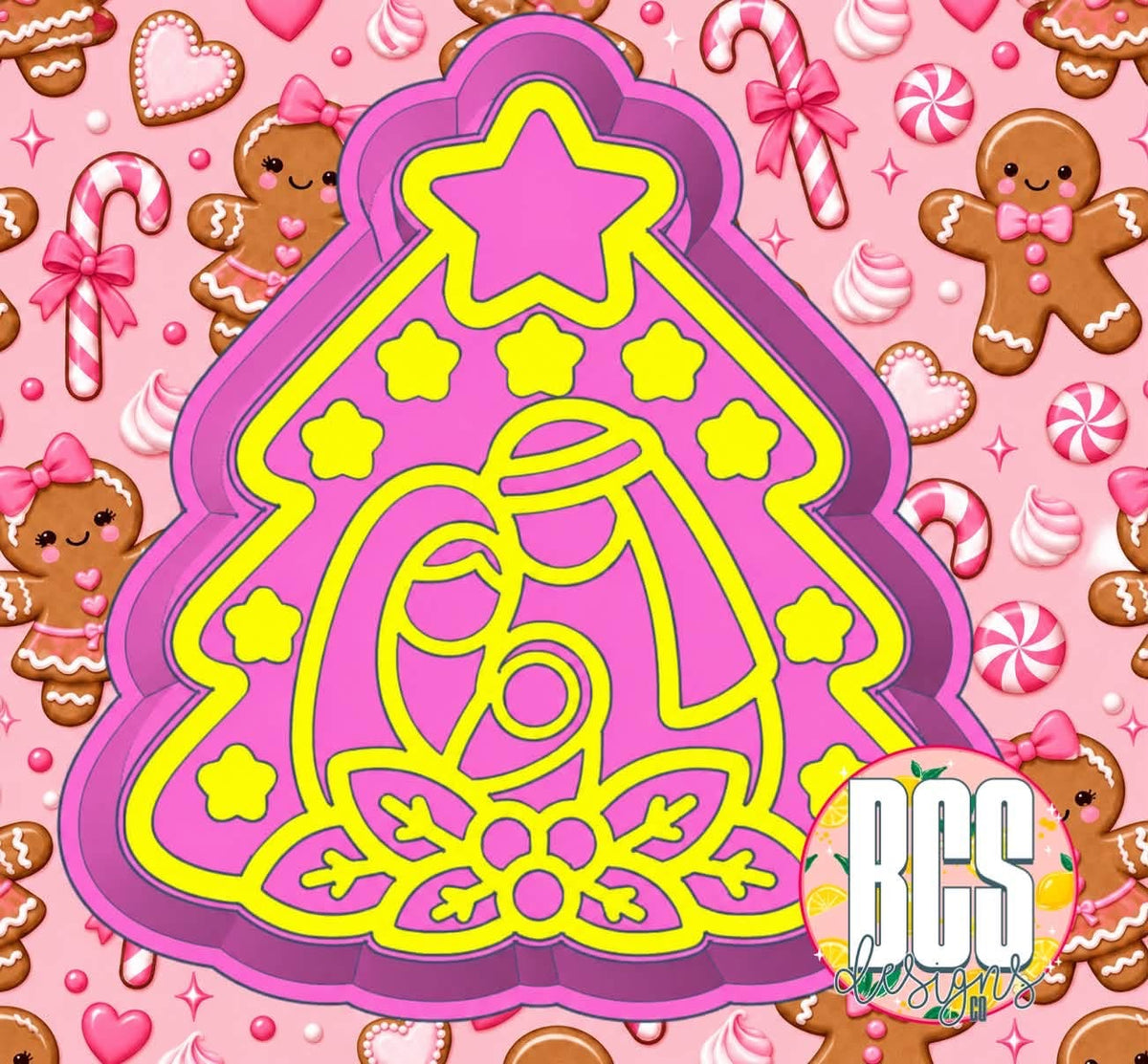 Christmas Tree Nativity Freshie Mold