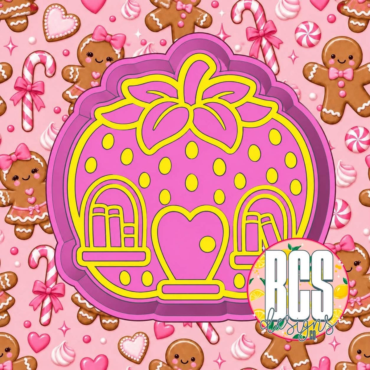 Strawberry Book Store Freshie Mold