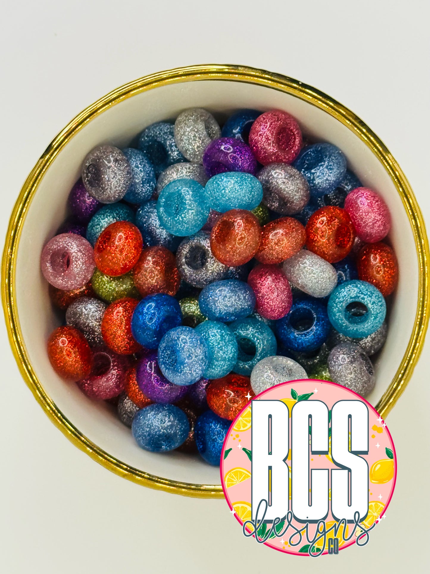 Glitter 12mm Spacer (10 Pack)