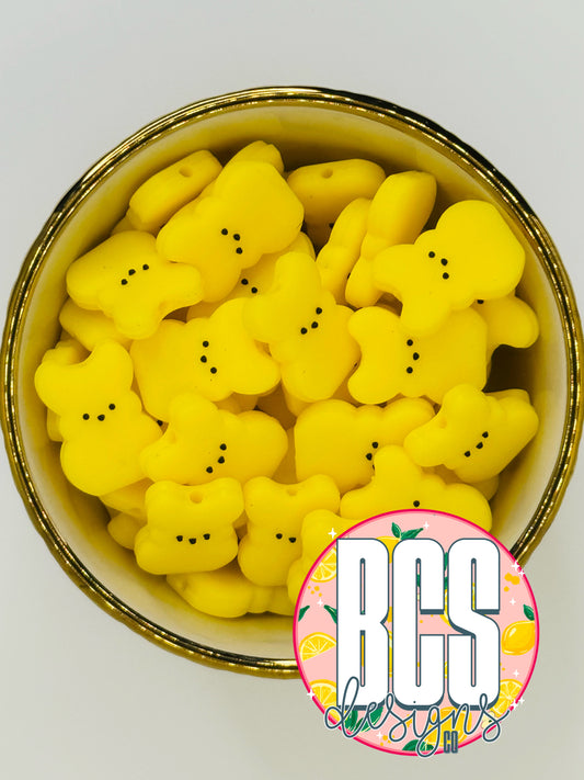 Squishy Bunny Focal Bead- Yellow