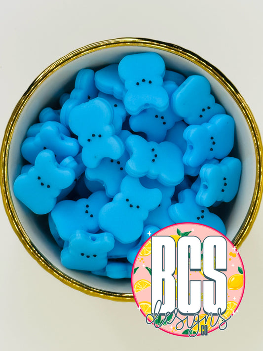 Squishy Bunny Focal Bead- Blue