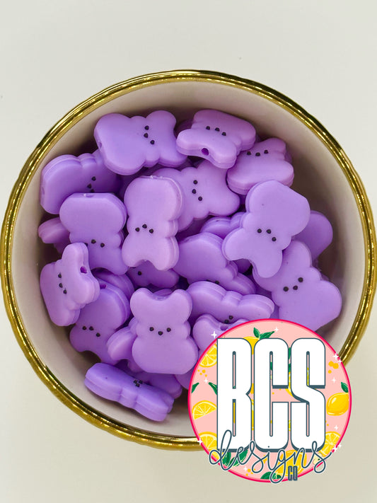 Squishy Bunny Focal Bead- Purple