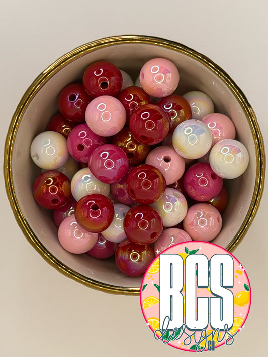 Valentine's Mix AB 16mm Acrylic Bead (Sold Individually)