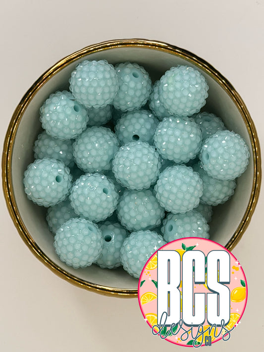 Baby Blue Rhinestone Beads 20mm (10 pack)