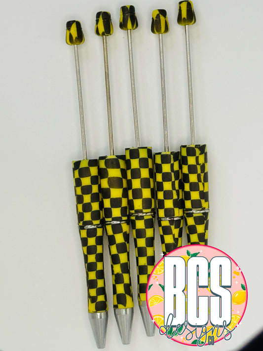 Yellow/Black Checkered Pen Bases