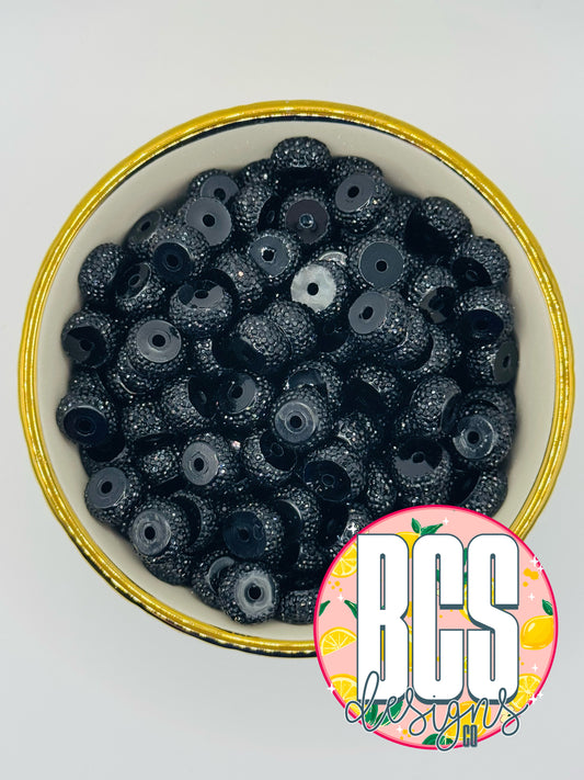 Black 12mm Studded Spacer (5 Pack)