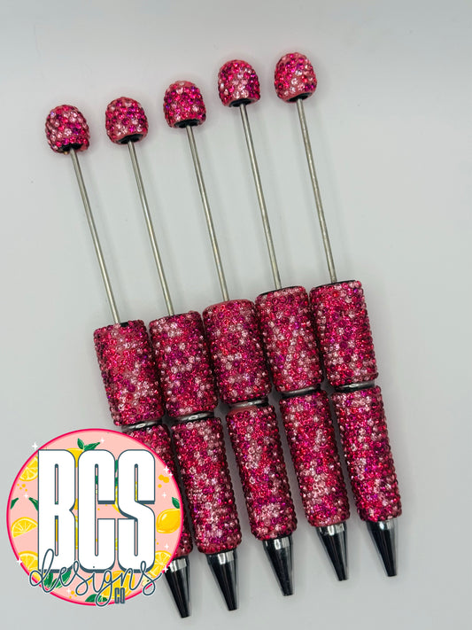 Magenta Boujee Rhinestone Pen Bases