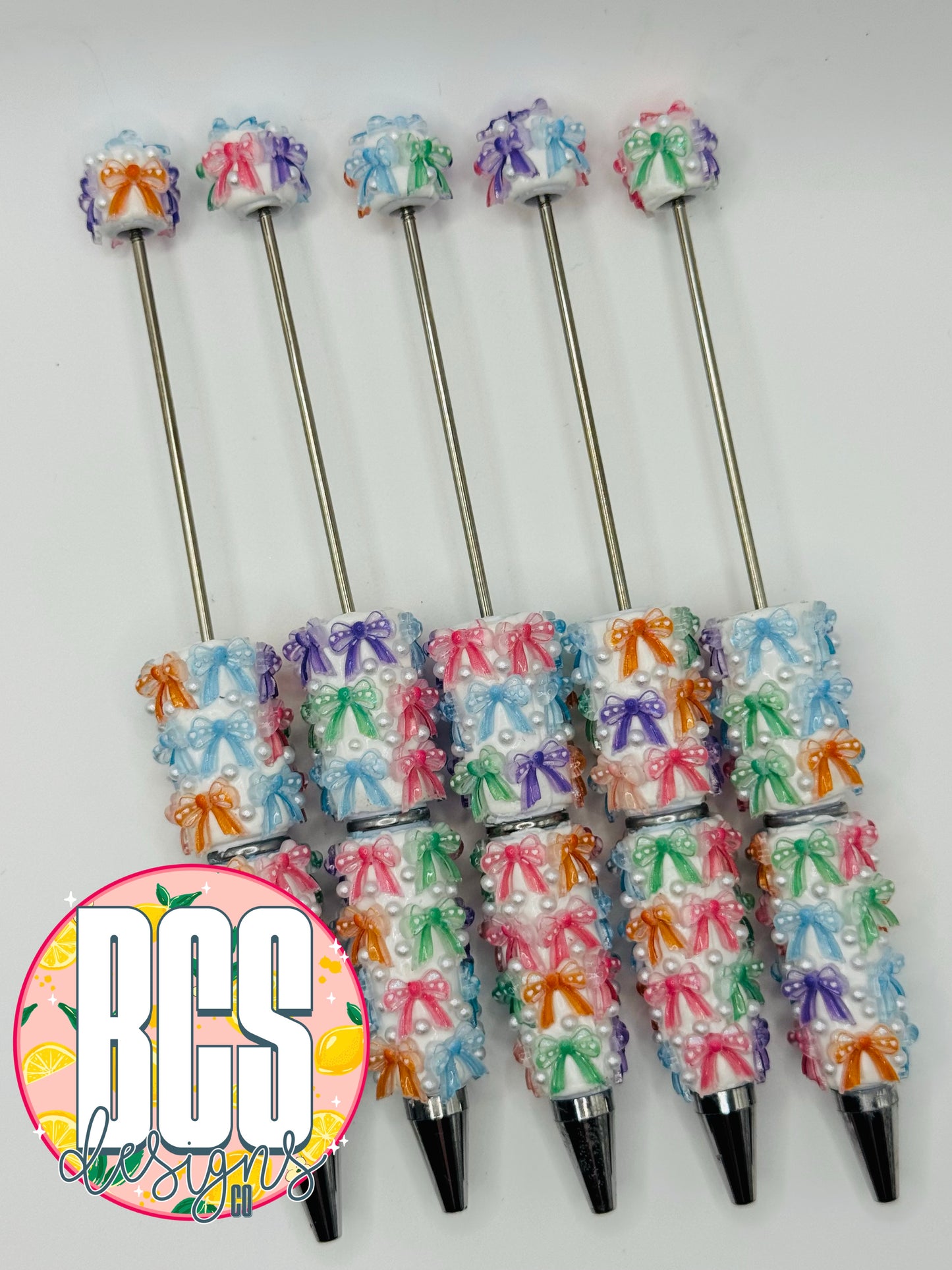 3D Rainbow Boujee Bow Pen Bases