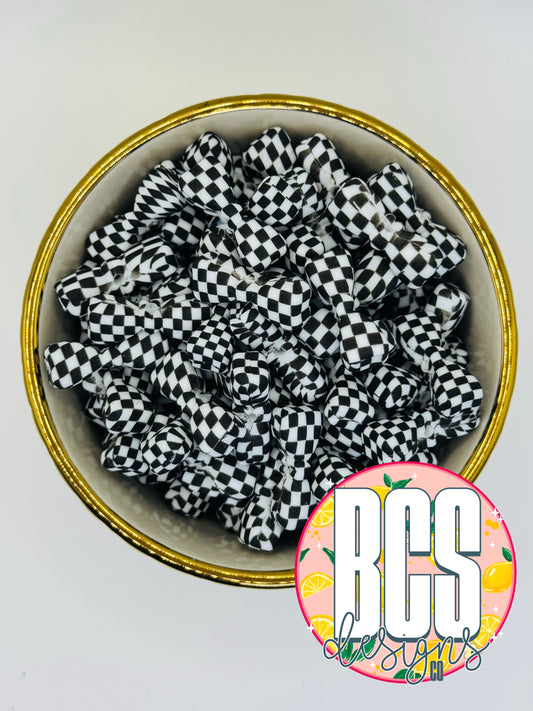 Checkered Cutie Bow Focal Bead BCS EXCLUSIVE