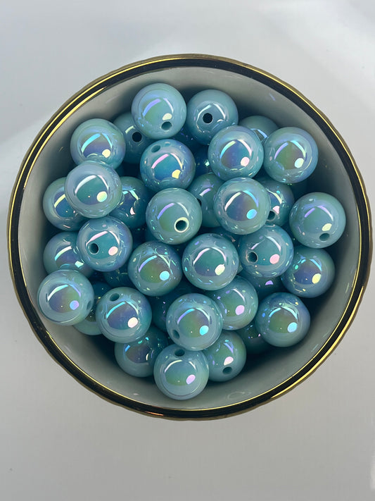 Baby Blue AB 16mm Acrylic Bead (Sold Individually)