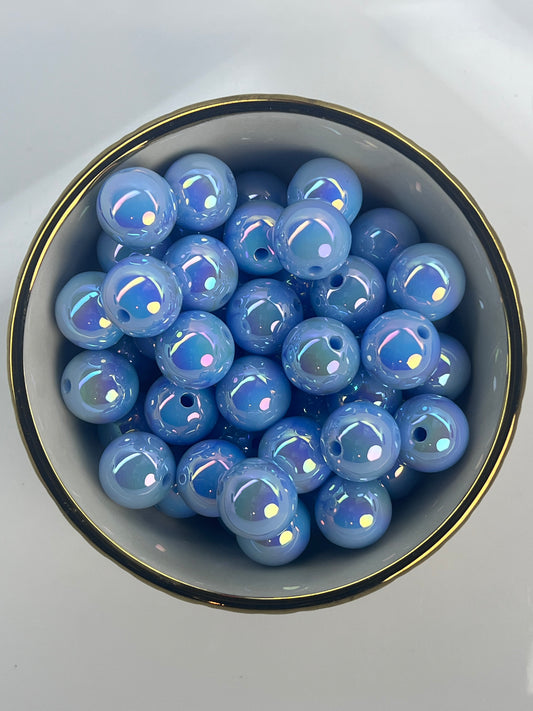 Love Ya Blue AB 16mm Acrylic Bead (Sold Individually)
