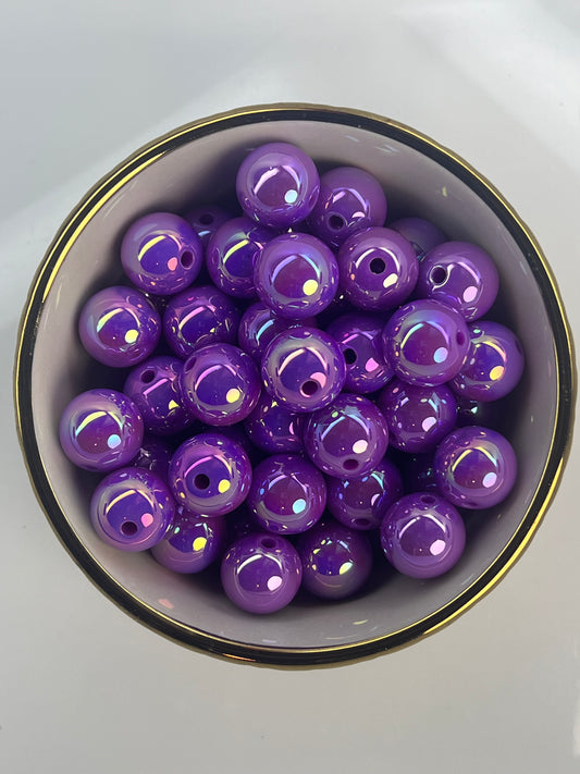 Party Purple AB 16mm Acrylic Bead (Sold Individually)