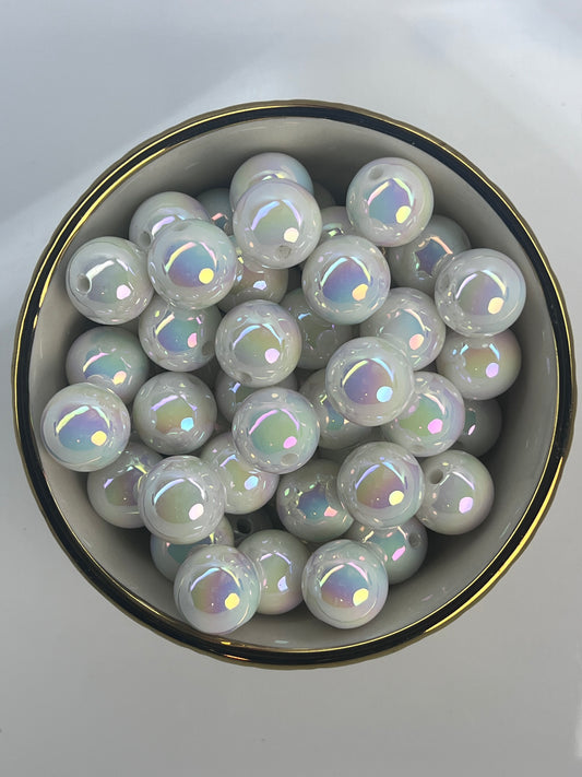 Snow White AB 16mm Acrylic Bead (Sold Individually)