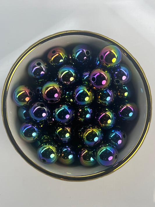 Black AB 16mm Acrylic Bead (Sold Individually)