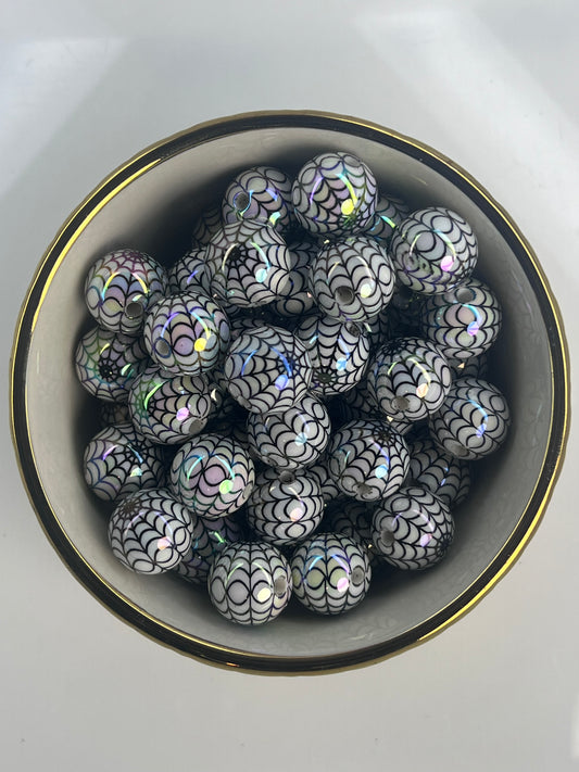Spider Webb AB 16mm Acrylic Bead (Sold Individually)