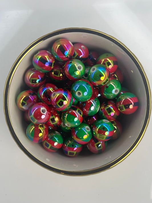Santa AB 16mm Acrylic Bead (Sold Individually)