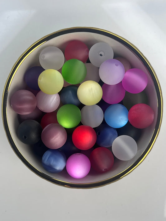 Cat Eye 16mm Acrylic Bead Mix (10 pack) *Will NOT restock*