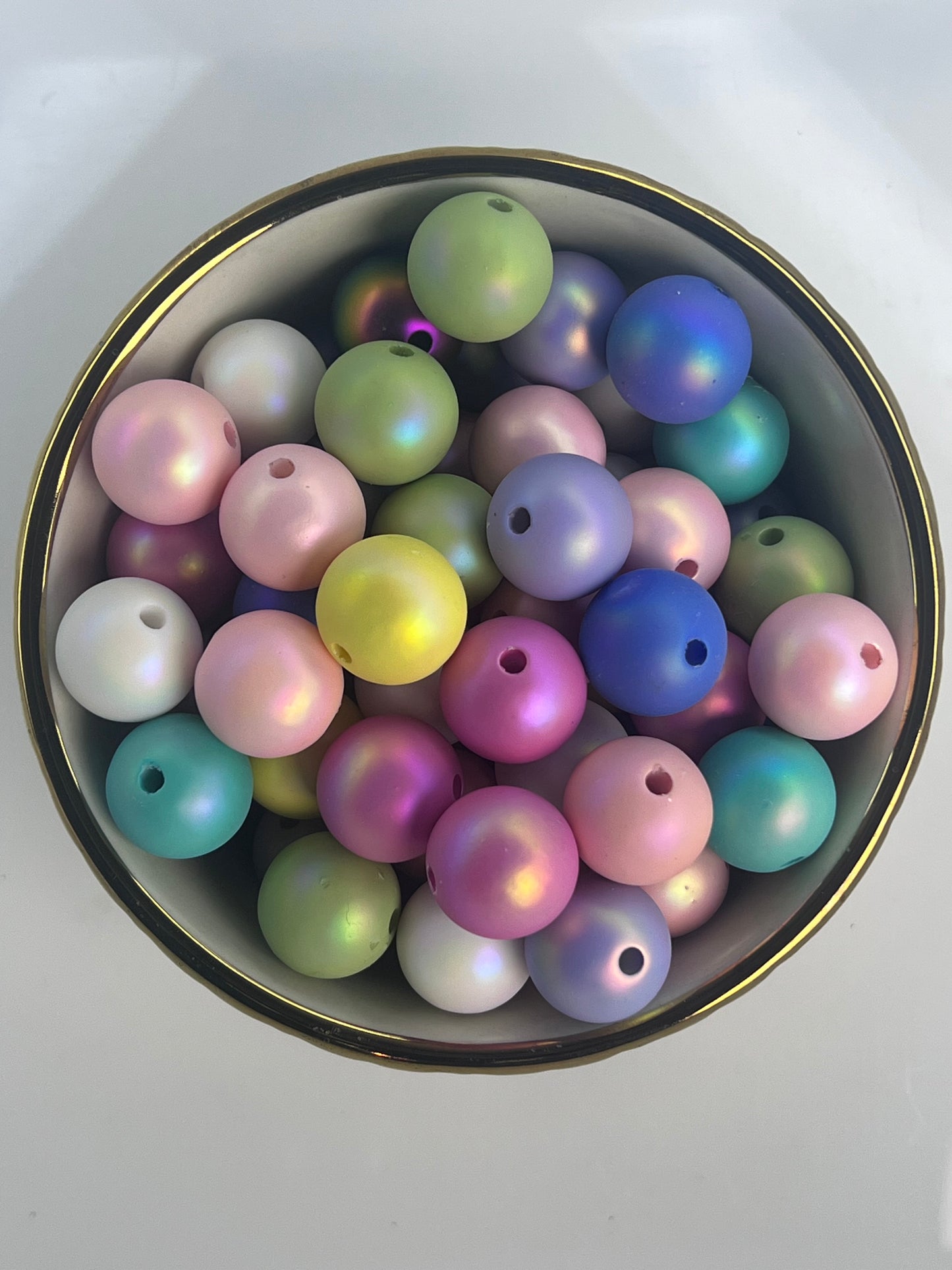 Matte Opal 16mm Acrylic Bead Mix (10 pack)