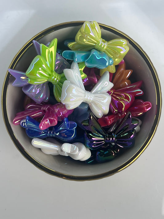 Fancy AB Bow Acrylic Bead Mix (10 pack)