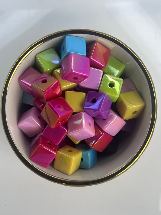 Cube AB Acrylic Bead Mix (10 pack)