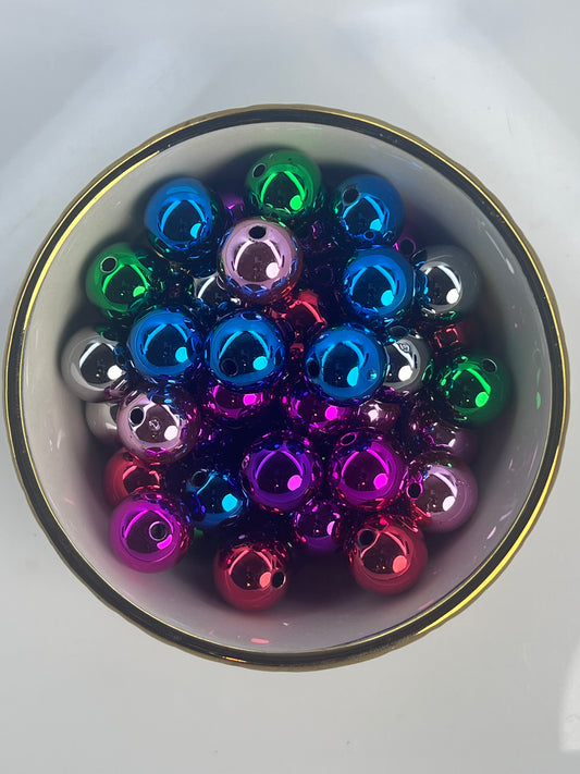 Metallic 16mm Acrylic Bead Mix (10 pack)