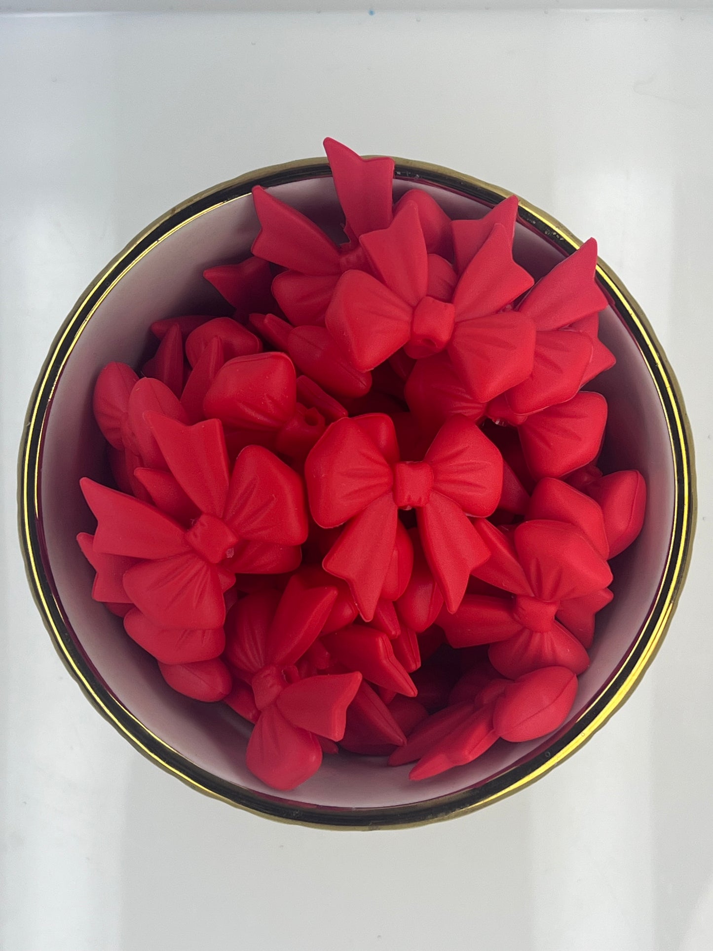 Ila Mae Red Coquette Bow Focal Bead BCS EXCLUSIVE