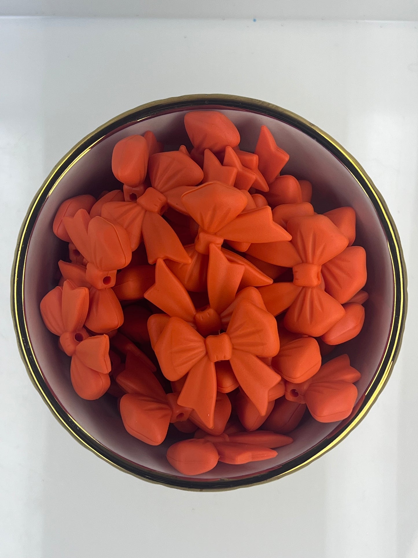 Orange Ya Glad Coquette Bow Focal Bead BCS EXCLUSIVE