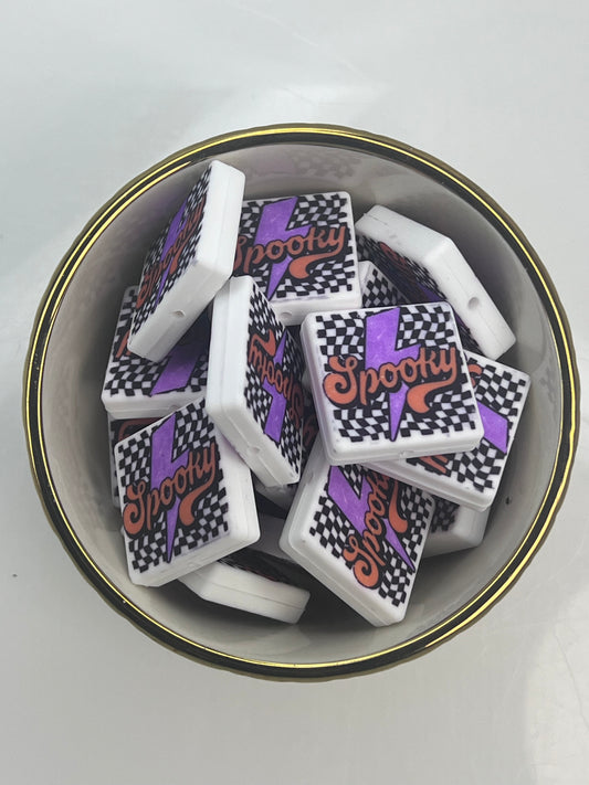 Checkered Spooky Focal Bead BCS EXCLUSIVE