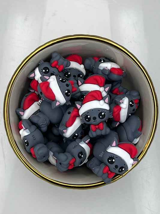 Christmas Kitty Focal Bead