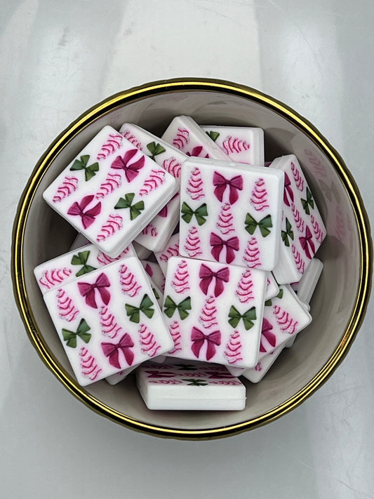 Christmas Cake and Bows Focal Bead