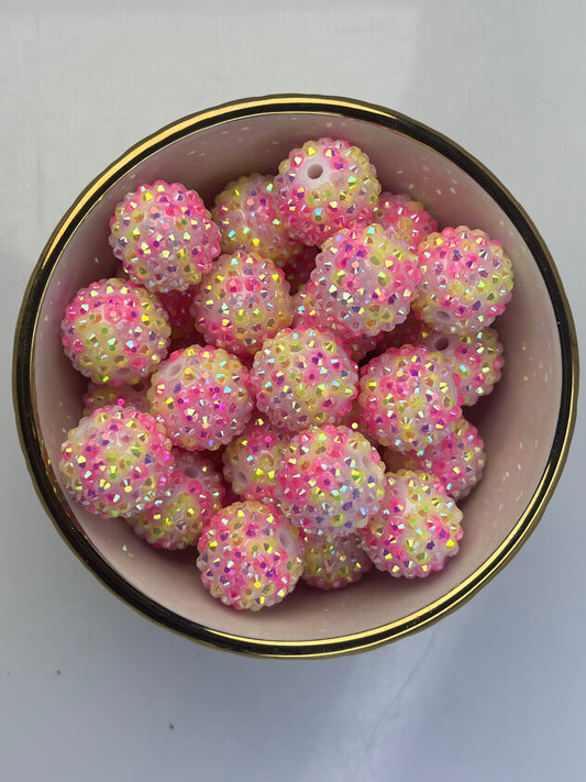 BCS Confetti Rhinestone Beads 20mm (10 pack)