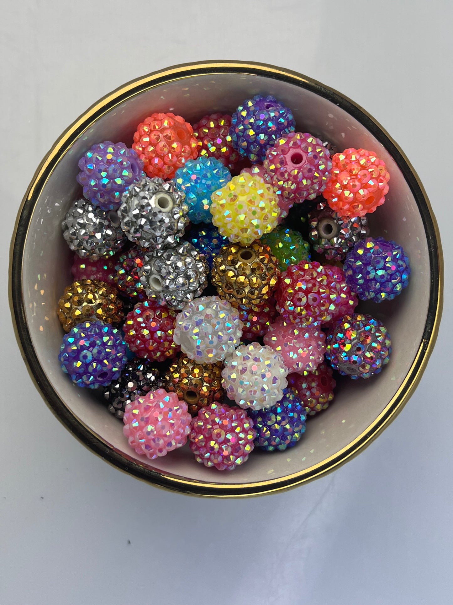 AB Rhinestone Beads Mix 16mm (10 pack)