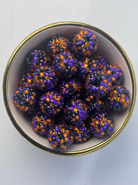 Halloween Confetti Rhinestone Beads 20mm (10 pack)