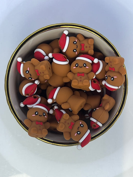 3D Gingerbread Man Focal Bead