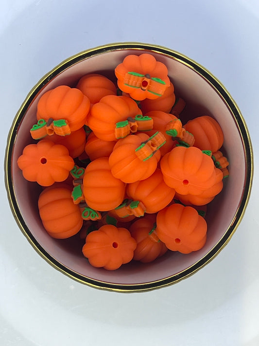 3D Pumpkin Focal Bead