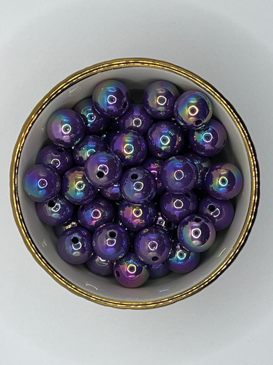 Dark Purple AB 16mm Acrylic Bead (Sold Individually)