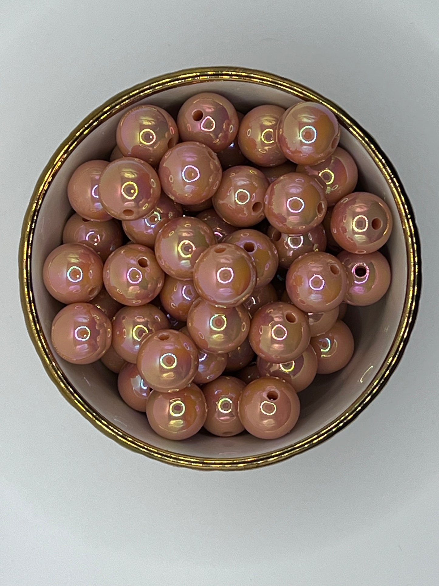 Salmon AB 16mm Acrylic Bead (Sold Individually)